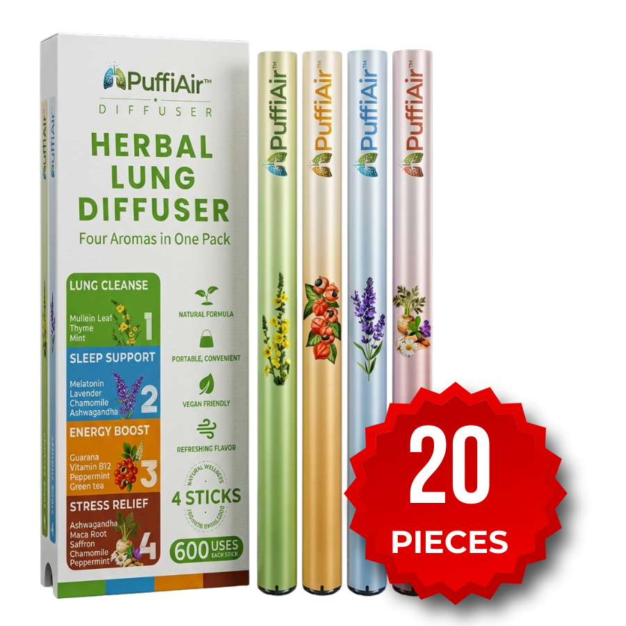 PuffiAir™ | Mullein Leaf Diffuser (4 Aromas in One Box)