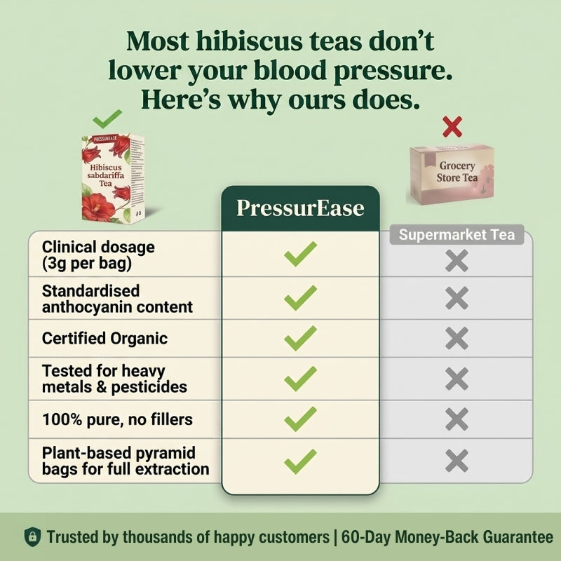 PressurEase™ | 100% Pure Hibiscus — No Fillers