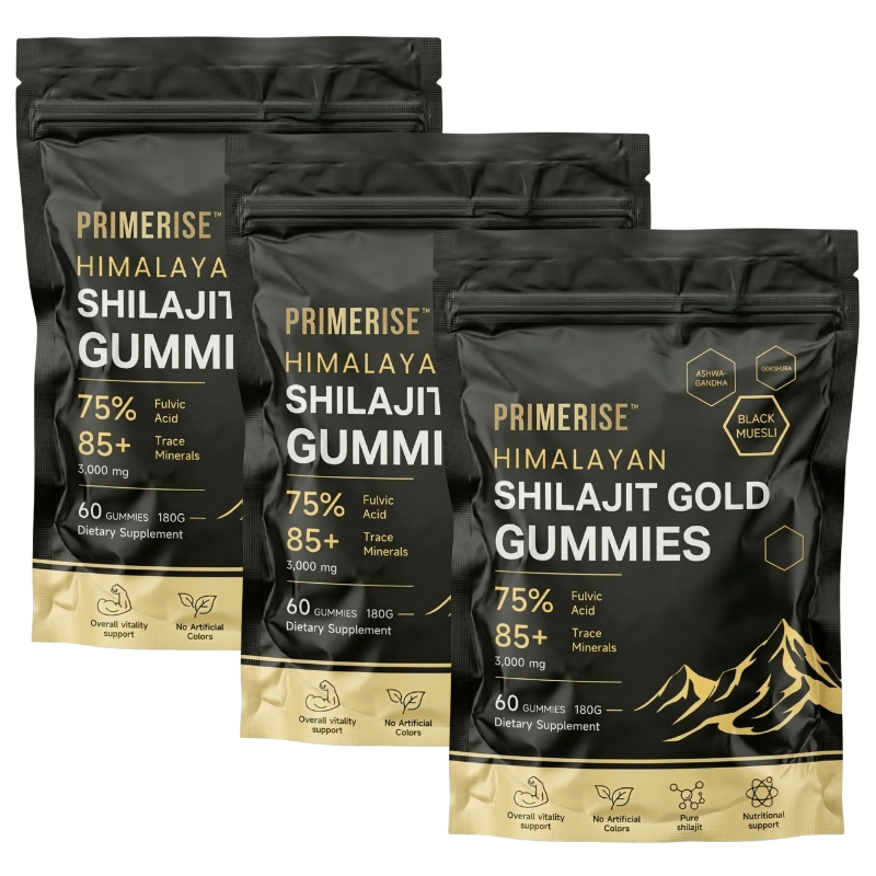 PrimeRise™ | 3-in-1 Shilajit Gummies for Male Vitality
