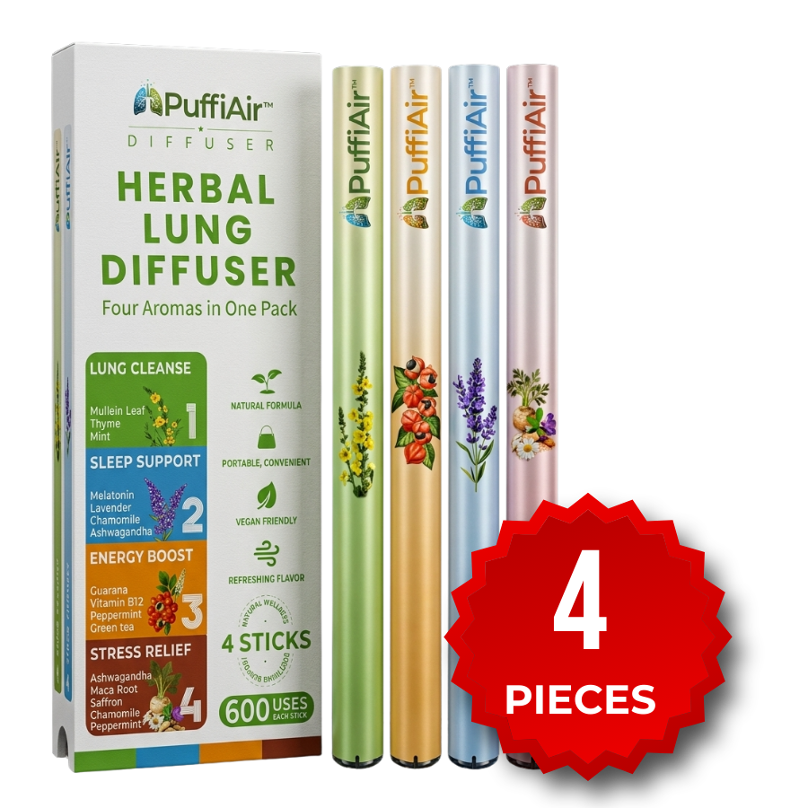 PuffiAir™ | Mullein Leaf Diffuser (4 Aromas in One Box)