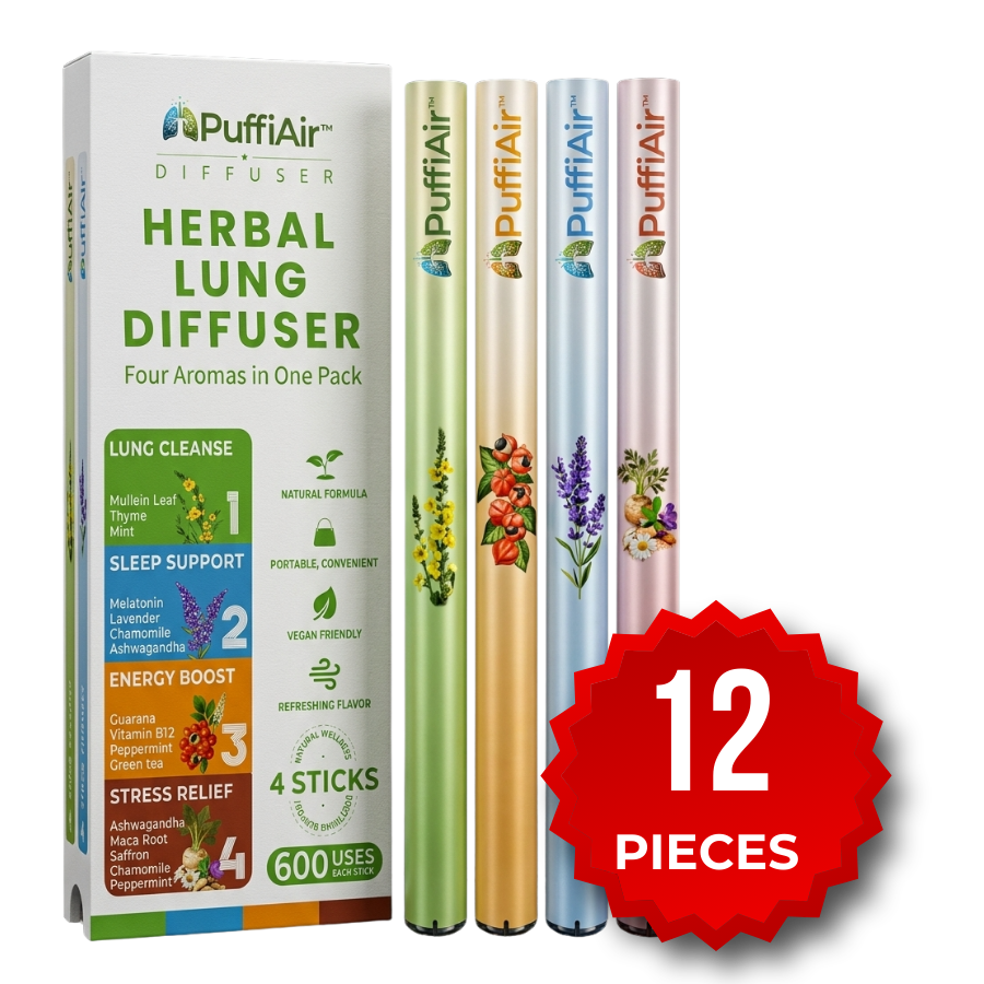 PuffiAir™ | Mullein Leaf Diffuser (4 Aromas in One Box)