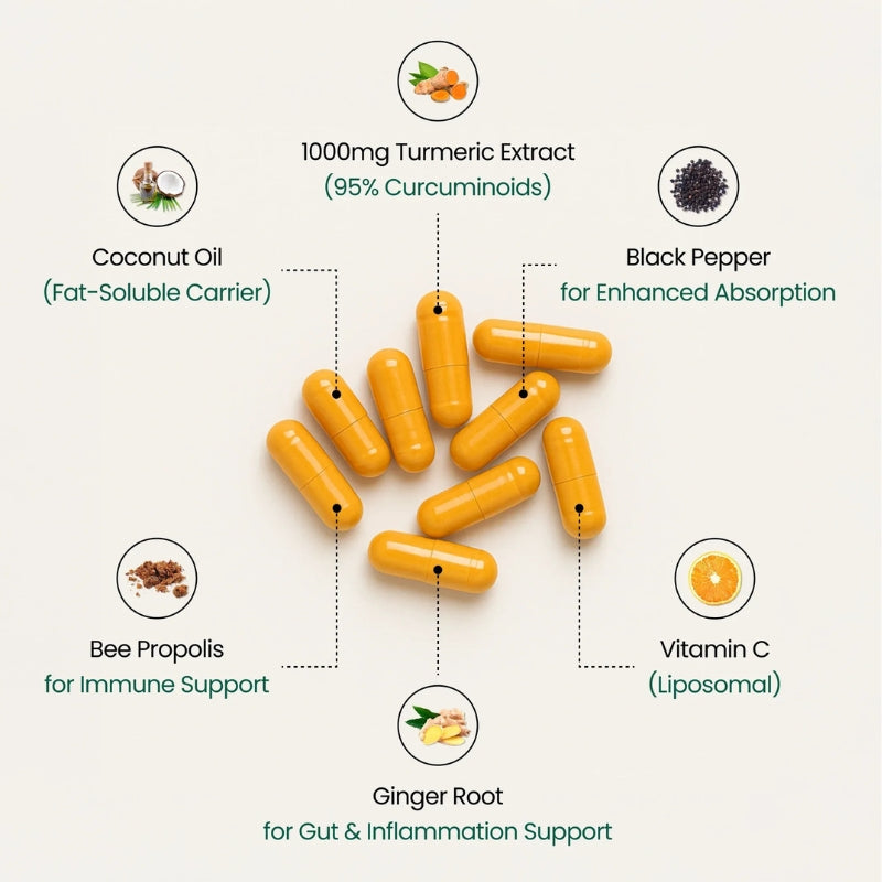 TurmeriPure™ | Turmeric Curcumin Capsules (1,000mg) Liver Supplement
