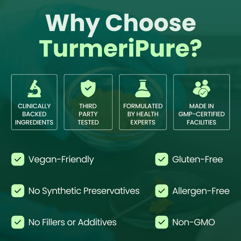TurmeriPure™ | Turmeric Curcumin Capsules (1,000mg) Liver Supplement