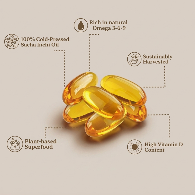 ActiveJoint™ | Organic Sacha Inchi Oil & Vitamin D3 Softgels